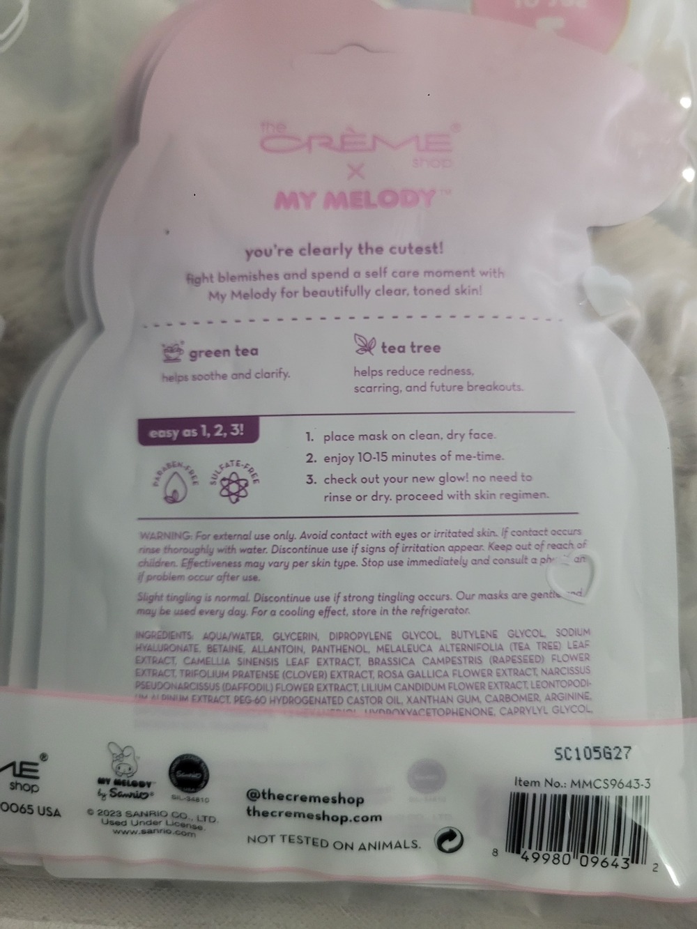 The Creme Shop Sanrio Hello Kitty Sunscreen Gudetama Lip Balm My Melody Mask Set - Picture 8 of 8